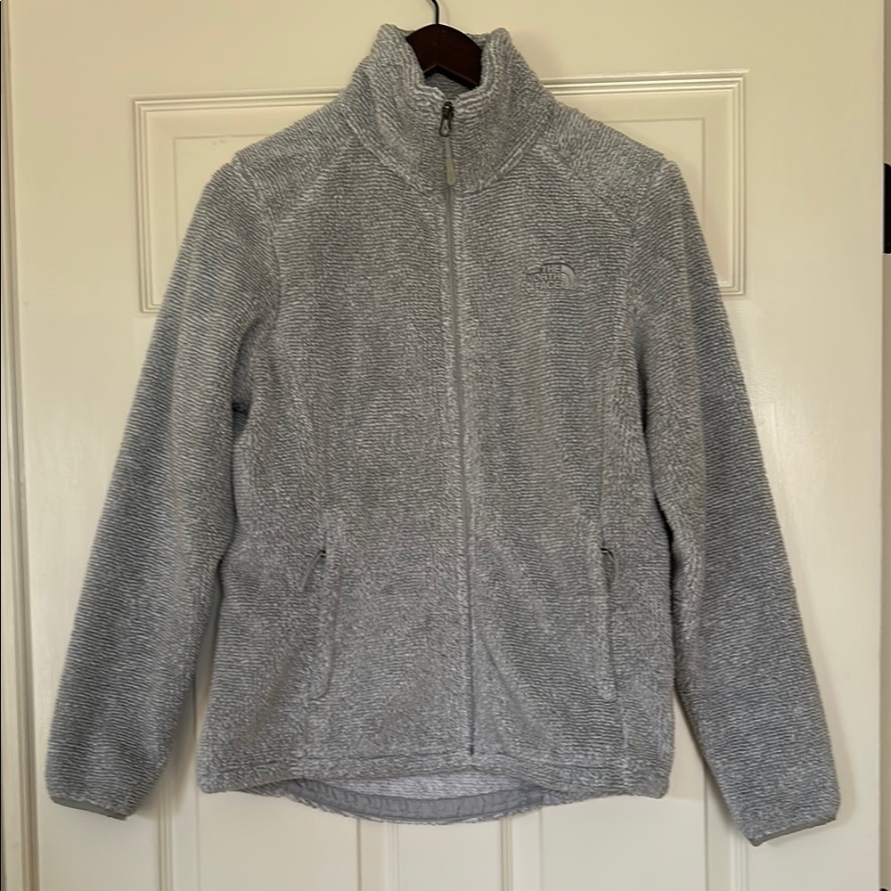 The North Face Gray Teddy Jacket Full Zip Fleece